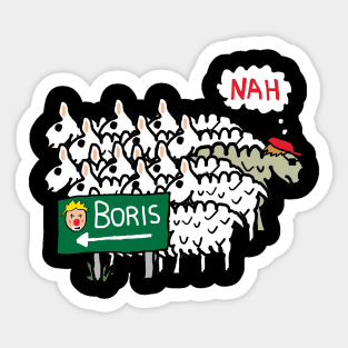 Funny Anti Boris Johnson Sheep Sticker